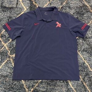Nike Men's Polo Shirt in Navy with Red Details